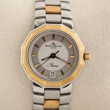 보메 메르시에 Baume & Mercier Riviera 18K 골드/스틸 여성용 쿼츠