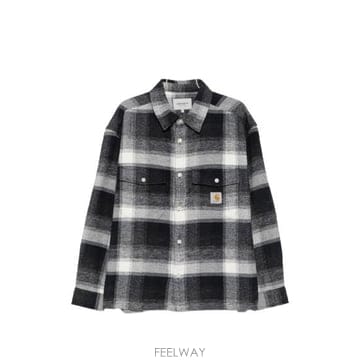 26FW 칼하트 셔츠 I037139 3ZHXX BLACK WHITE