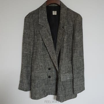 127 남성 차콜그레이 빈티지 린넨 블레이저 4버튼 남자 자켓