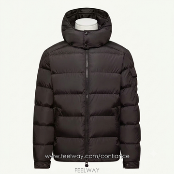 몽클레어 몽클 마야 매트 남성 후드 쇼트다운 자켓 블랙 MONCLER MAYA