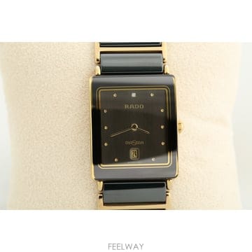 라도 다이아스타 Rado Diasta 블랙 다이얼 쿼츠 시계 Ref. 160.0281.3