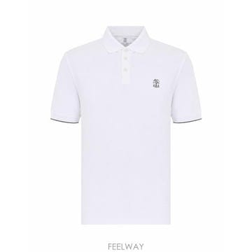 26FW 브루넬로 쿠치넬리 피케 폴로 셔츠 ME8548788 CMF50 White