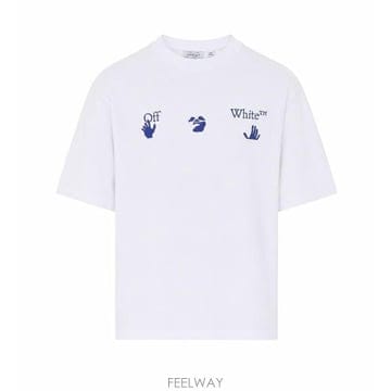 26FW 오프화이트 반팔 티셔츠 OMAA120F26JER018 100 White