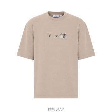 26FW 오프화이트 반팔 티셔츠 OMAA120F26JER00D 031 Beige