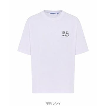 26FW 오프화이트 반팔 티셔츠 OMAA120F26JER01E 100 White