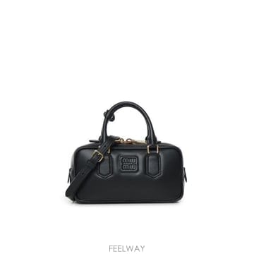 26FW 미우미우 아르카디 로고 토트백 5BB142 ACR3F0002 BLACK