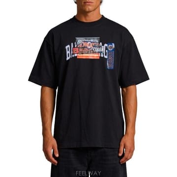 26FW 발렌시아가 반팔 티셔츠 764235 BLACK