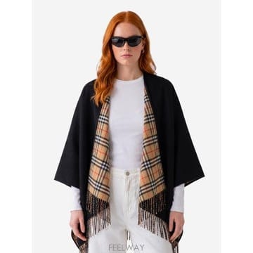 26FW 버버리 리버시블 양면 체크 케이프 코트 [M] 8122804 C1900