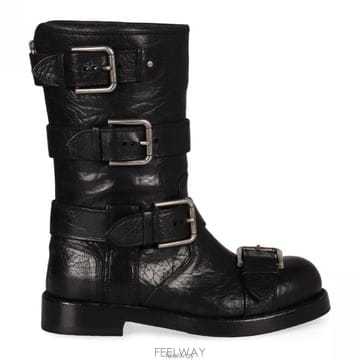 26 FW 돌체앤가바나 버클 디테일 바이커 부츠 블랙 CT1106AW352