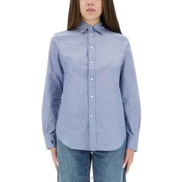 26FW 폴로 랄프로렌 포니로고 코튼 셔츠 211941509 004DARKROYAL BABY BLUE