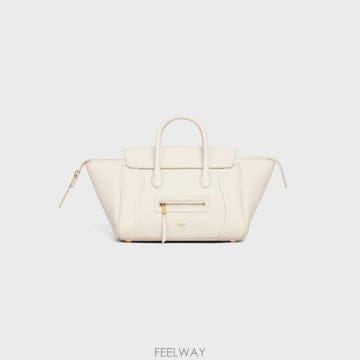26FW Celine 화이트 코튼 스몰 뉴 Luggage 백 L108J305600WC TP581418913