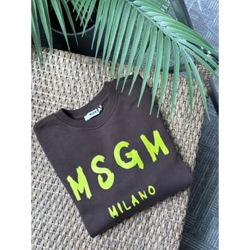 26SS MSGM 키즈 맨투맨 S6MSJUSW007 커피 10,12,14A