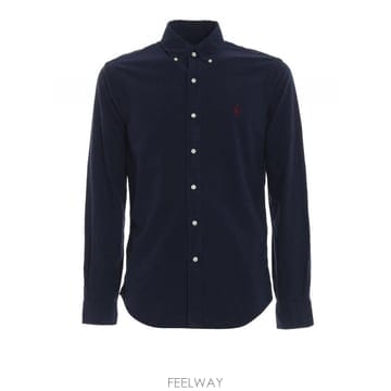 랄프 로렌 슬림 핏 블루 코튼 button 다운 셔츠 710723610003 TP578984231