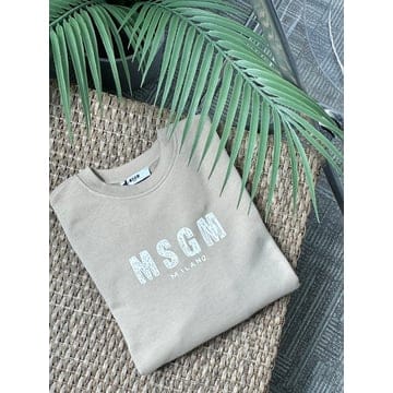 26SS MSGM 키즈 맨투맨 S6MSJUSW008 SABBIA 12,14A