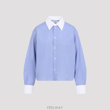 CELINE [D14]������ 6791107EU BLEU ���� ���� ���� ����콺 Celine Cropped Shirt[D14]������ 6791107EU BLEU ���� ���� ���� ����콺 Cel