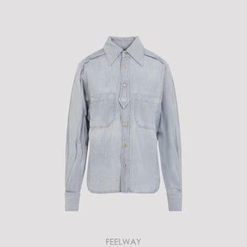 CELINE [D14]������ 67912GLB0 FADED CHAMBRAY ���� ���� ���� ����콺 Celine Cotto[D14]������ 67912GLB0 FADED CHAMBRAY ���� ���� ���� ��