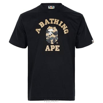 Bape ������ 26SS ���� ���ο� 1ST ī�� �ø��� Ƽ���� 001TEM301013M BLACK YELLOW������ 26SS ���� ���ο� 1ST ī�� �ø��� Ƽ���� 001TEM3