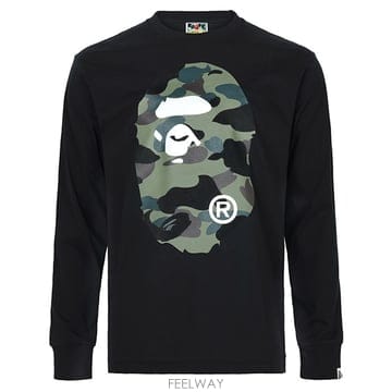 Bape ������ 26SS ���� �׸� 1ST ī�� �� ������ ��� ���� Ƽ���� 001LTM301015M BLACK GR������ 26SS ���� �׸� 1ST ī�� �� ������ ��� ���� Ƽ