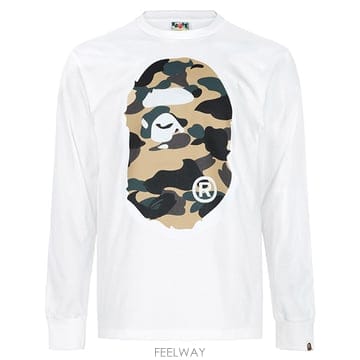 Bape ������ 26SS ȭ��Ʈ ���ο� 1ST ī�� �� ������ ��� ���� Ƽ���� 001LTM301015M WHIT������ 26SS ȭ��Ʈ ���ο� 1ST ī�� �� ������ ��� ����