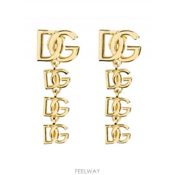 25FW 돌체   가바나 DG 로고 롱 귀걸이 WEP6L8W1111ZOO00 TP578900535