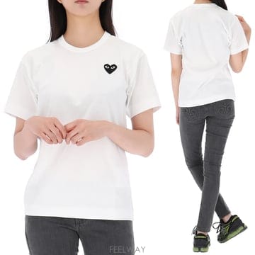 Comme des Garcons ������ 26SS �ĵ������� ���� ��Ʈ ���� ���� Ƽ���� AX T064 WHITE������ 26SS �ĵ������� ���� ��Ʈ ���� ���� Ƽ���� AX T