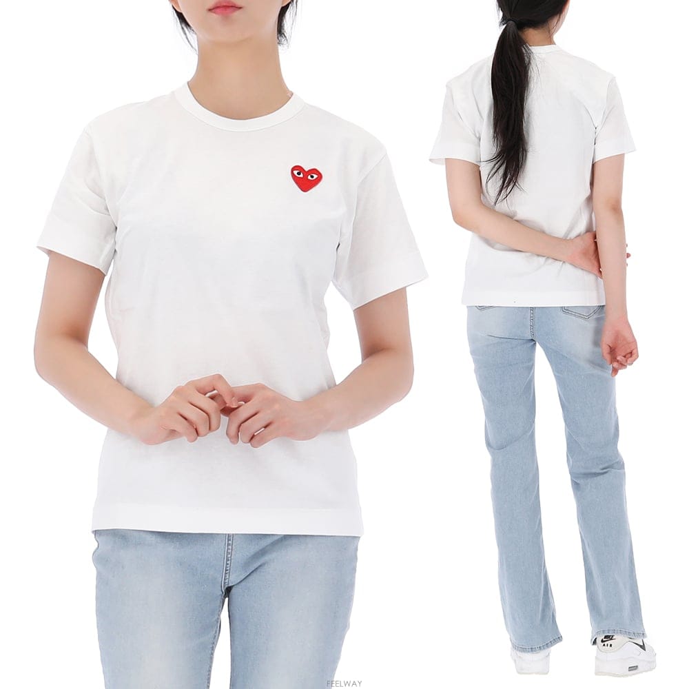 Comme des Garcons ������ 26SS �ĵ������� ���� ��Ʈ ���� ���� Ƽ���� AX T108 WHITE������ 26SS �ĵ������� ���� ��Ʈ ���� ���� Ƽ���� AX T