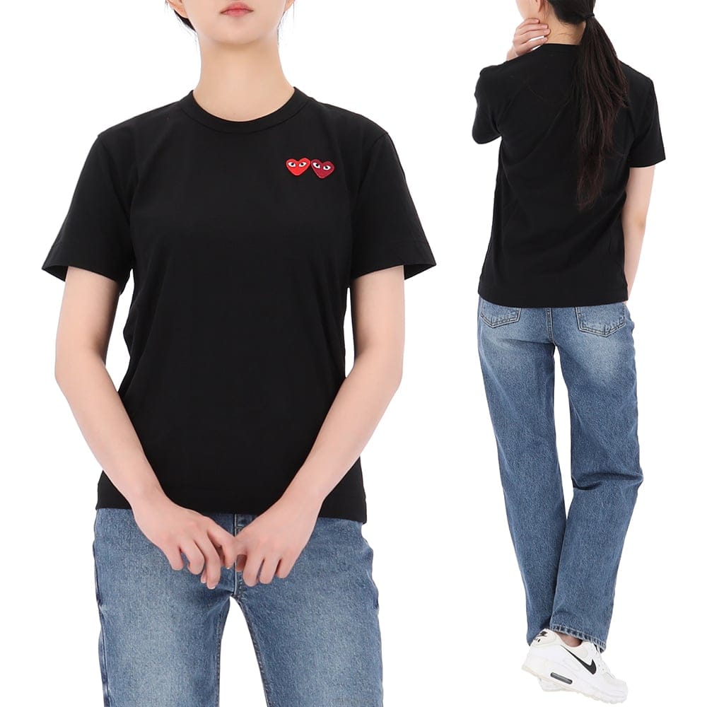 Comme des Garcons ������ 26SS �ĵ������� ���� ��Ʈ ���� ���� Ƽ���� AX T226 BLACK������ 26SS �ĵ������� ���� ��Ʈ ���� ���� Ƽ���� AX T