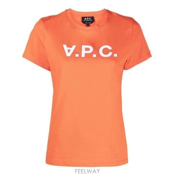 [당일]아페세 여성 VPC 로고 반팔 티셔츠 오렌지 COBQX F26944 GAN