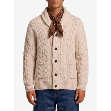 26FW Ballantyne Braided 울 가디건 B2K2293W05410171 TP581405622