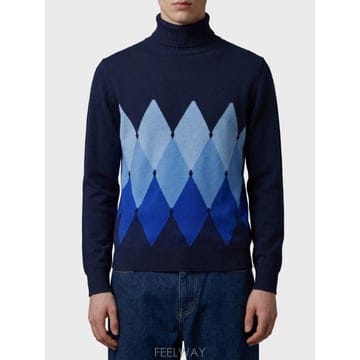 26FW Ballantyne 캐시미어 다이아몬드 rollneck 스웨터 B2P01012KA893560 TP5