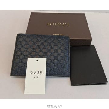 새상품급/구찌시마반지갑 네이비