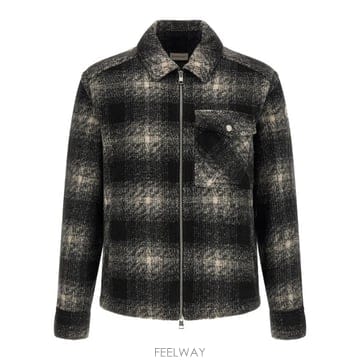 26FW Moncler Tartan 자켓  소프트 fabric  집 closure  Front pocket 