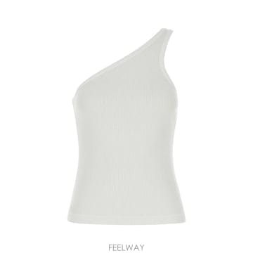 25FW 에이골디 화이트 스트레치 코튼 블렌드 탱크 탑 A73351260WHT TP577495435