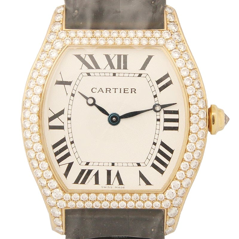 Cartier [��������] Cartier ��쿡 �ȶ� ���̾Ƽ��� ���ΰ��18K ���� D��Ŭ �ð� ������[��������] Cartier ��쿡 �ȶ� ���̾Ƽ��� ���ΰ��18