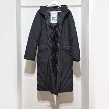 버버리 미드 렝스 나일론 다운 코트 패딩 점퍼 L589433