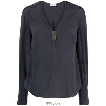 Brunello Cucinelli ���Ϲ�� ���ڷ� ��ġ�ڸ� ���� ������ ��ũ ����콺���Ϲ�� ���ڷ� ��ġ�ڸ� ���� ������ ��ũ ����콺
