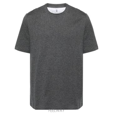 Brunello Cucinelli ���Ϲ�� ���ڷ� ��ġ�ڸ� ����� ����Ʈ ��ư Ƽ�������Ϲ�� ���ڷ� ��ġ�ڸ� ����� ����Ʈ ��ư Ƽ����