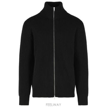 26FW MM6 메종마르지엘라 집업 니트 SH0AM0095 M13286900 Black