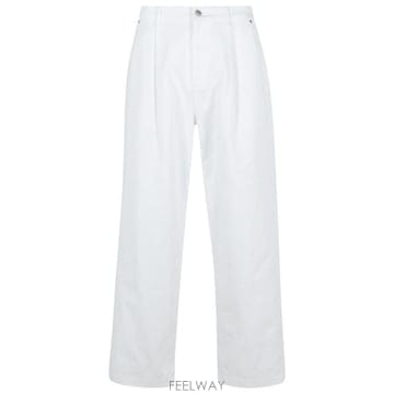 25SS 모스키노 스트레이트 팬츠 A0333 02270001 White