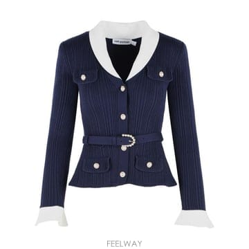 26FW 셀프 포트레이트 가디건 PF26 131C NNAVY