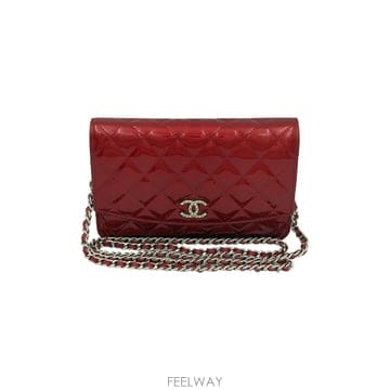 샤넬 Chanel A48692 레드 페이던트 WOC 월릿 온 체인 크로스백 (18번대)