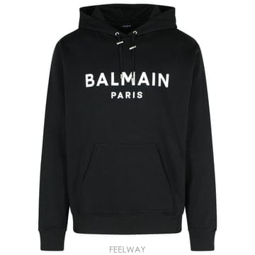 26FW 발망 후드 티셔츠 DH1JR002BB65EAB Black