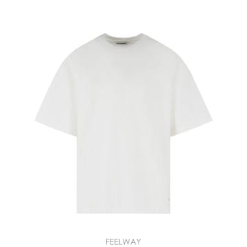 26FW 질샌더 반팔 티셔츠 J22GC0277 J20347102 White