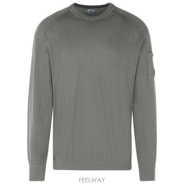 26SS 씨피 컴퍼니 코튼 크레이프 크루넥 렌즈 스웨터 20CMKN105A 006323O921 Grey