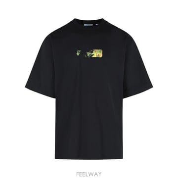 26FW 오프화이트 폴로 티셔츠 44MAA120F26J00D001 Black