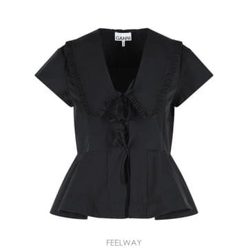 26FW 가니 블라우스 A1040341099 Black