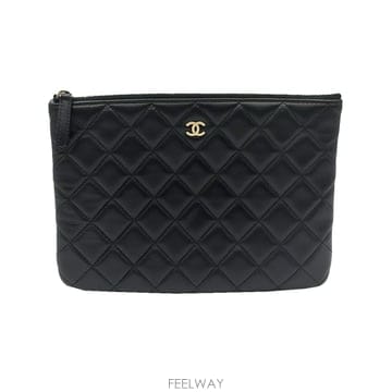 샤넬 Chanel A82545 다크 네이비 램스킨 클래식 스몰 클러치 (20번대)