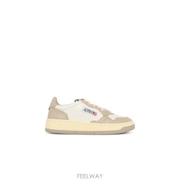 26FW 오트리 메달리스트 로우 레더 스니커즈 AULWWB67 Beige