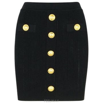 26FW 발망 숏 스커트 EF1LB290KB070PA Black