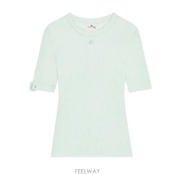 26SS 쿠레쥬 반팔 티셔츠 126MPU267FI0001 7038 LIGHT MINT